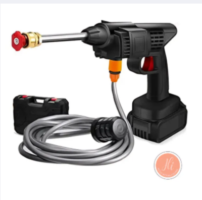 Picture of Double Battry Portable Car Wash Washer Gun Cordless High Pressure Car Washer Spray Rechargeable 2 Type Wash Gun Electric Water Gun Machine - Black - Int: One size