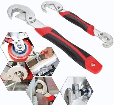 Picture of 2025//New **All in One Multipurpose Auto Adjustable Universal Quick Snap n Grip Wrench Spanner Set Tools** - Multicolor - Int: One size