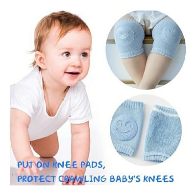 Picture of 1 Pair Baby Knee Pads Unisex Breathable Elastic Anti Skid Toddler Legs Warms Crawling Protection Baby Knee Pads