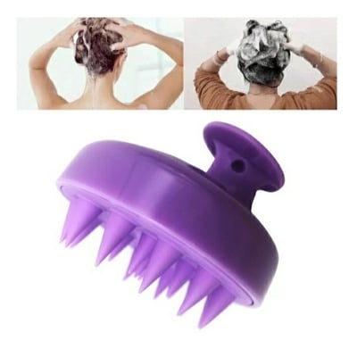 Picture of Hair Wash Brush Scalp Massage Silicone Head Haircare Massager Comb (Multiple Colors)