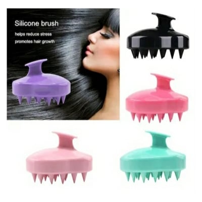 Picture of Hair Wash Brush Scalp Massage Silicone Head Haircare Massager Comb (Multiple Colors)