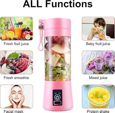 Picture of Mini USB Rechargeable Portable Electric Smoothie Maker Blender Machine 15000 RPM Juicers & Fruit Extractors - Multicolor - Int: One size