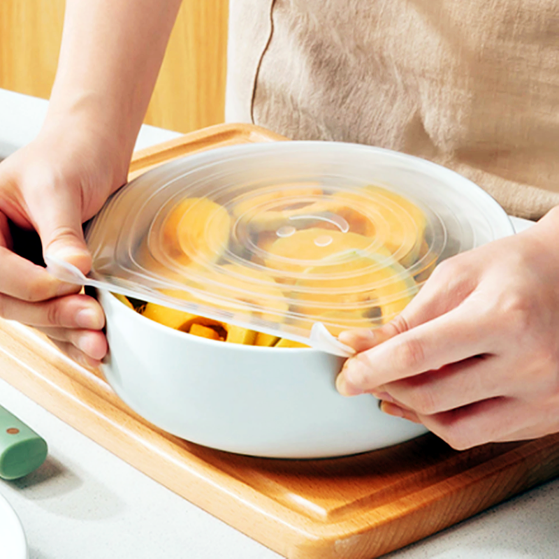 Picture of 6pcs Silicone Fresh-keeping Cover Universal Bowl Dish Seal Membrane - Multicolor - Int: One size
