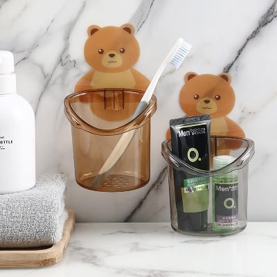 Picture of Keep Your Bathroom Organized with the Creative Storage Cup - Toothpaste and Toothbrush Holder - Multicolor - Int: One size