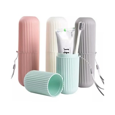 Picture of Portable Toothbrush & Toothpaste Holder Storage Box - 1 Piece (Multicolor)