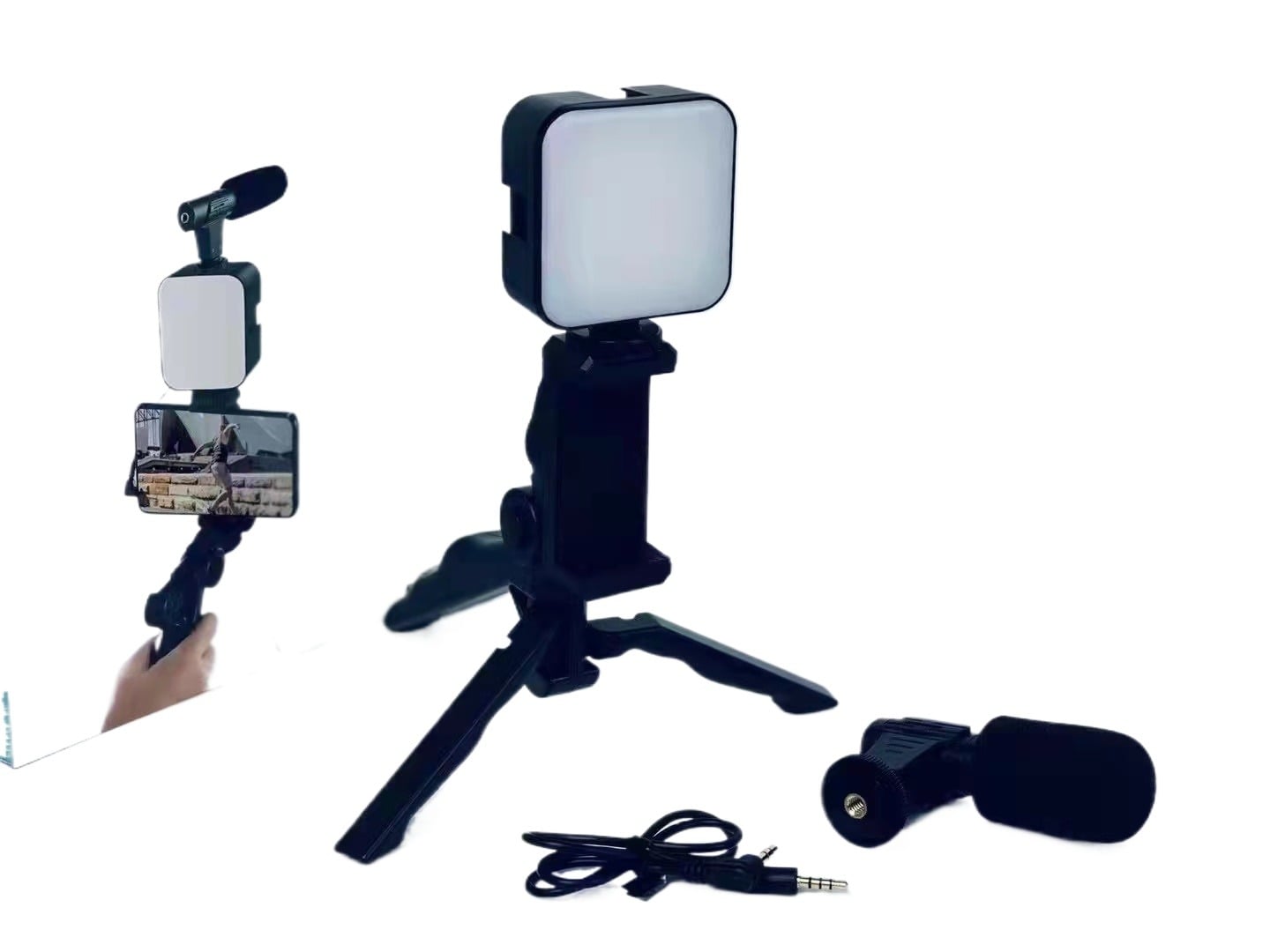 Picture of New Model ORIGINAL VIDEO Making Kit VLOGGING KIT FOR LIVE STREAMING KIT-AY49 - Black - Int: One size