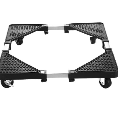 Picture of Smart Deal 24-Roller Washing MachineMobile Refrigerator Base Reinforced Retractable Movable Rack with Wheels Kitchen Fridge Base Bracket - Black - Int: One size