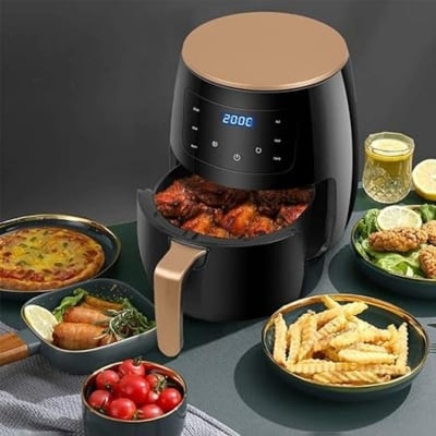 Picture of Silver Crest Extra Large Capacity 6 Liter Digital LED Touch Screen Without Oil Automatic Shut-Off Air Fryer