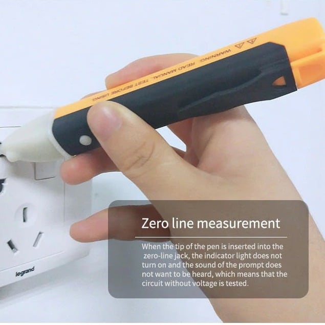 Picture of Voltage Detector NCV Tester Pen Volt Meter Sensor Non Contact Electric AC DC New Model - Yellow - Int: One size