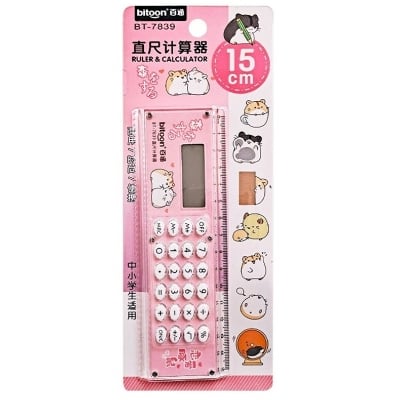 Picture of Exclusive New Ruler & Calculator 2in1 Mini Multifunction - Multicolor - Int: One size
