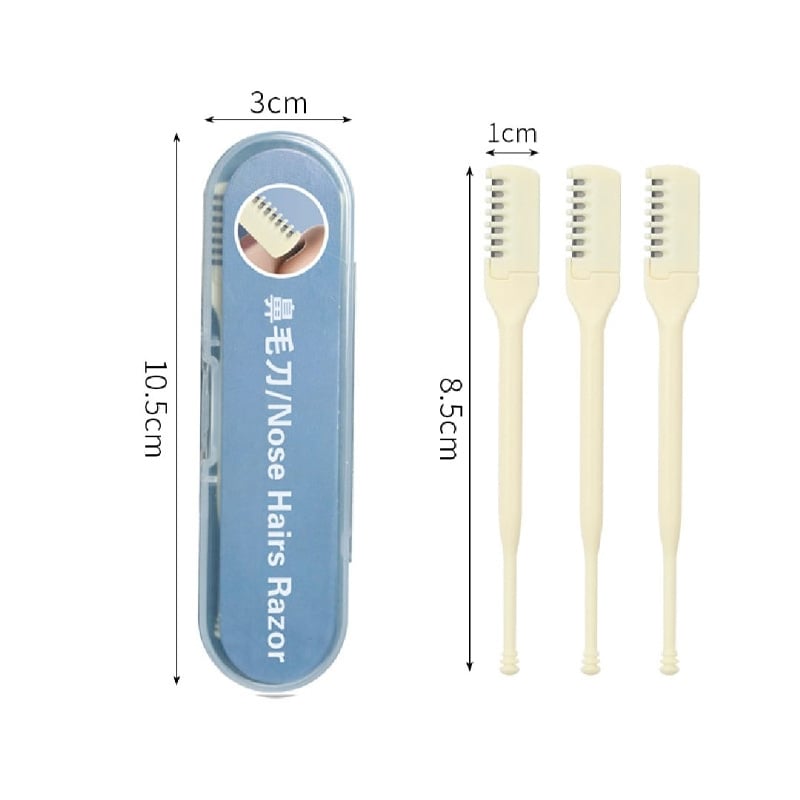 Picture of 3pcs Manual Nose Hair Trimmer Double Head Nostril Cleaning Safety Protected