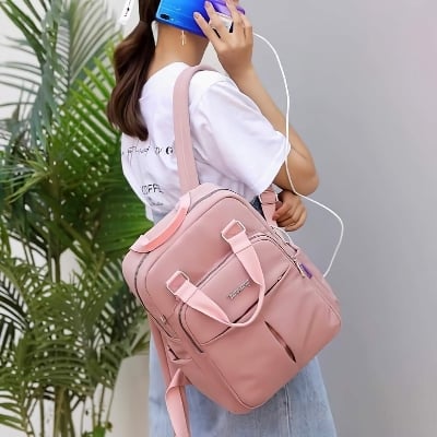 Picture of (Pink Color )Travel And Student School Bag Bagpack - Pink - Int: One size