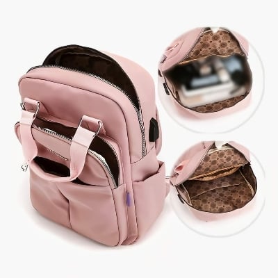 Picture of (Pink Color )Travel And Student School Bag Bagpack - Pink - Int: One size
