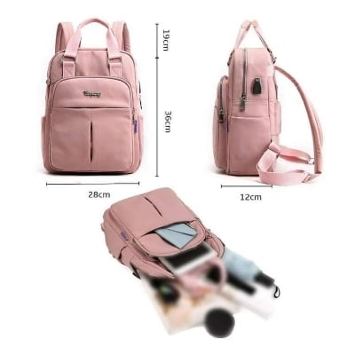 Picture of (Pink Color )Travel And Student School Bag Bagpack - Pink - Int: One size