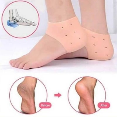 Picture of Anti Crack Silicone Socks Heel Pads for and Pain-Relief - Multicolor - Int: One size