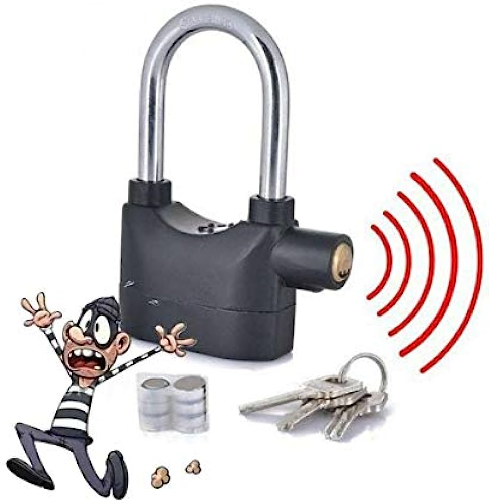 Picture of Security Alarm Lock Pad lock AlarmLock with High sound - Black - Int: One size