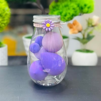 Picture of 6pcs Makeup Sponges Beauty Blender Makeup Puff Set With Bottle