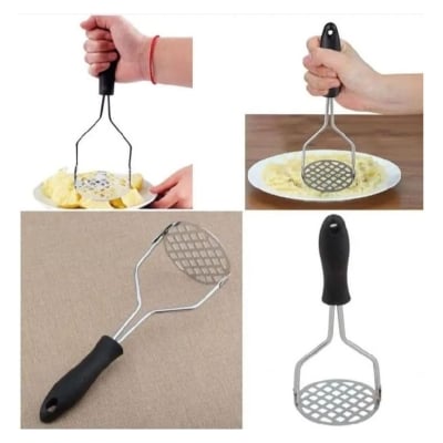Picture of Stainless Steel Potato Masher With Plastic Handle, Food Press For Fruit And Vegetable - Vegetable Cutter