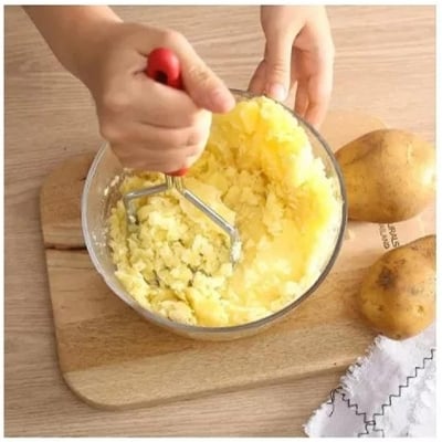 Picture of Stainless Steel Potato Masher With Plastic Handle, Food Press For Fruit And Vegetable - Vegetable Cutter