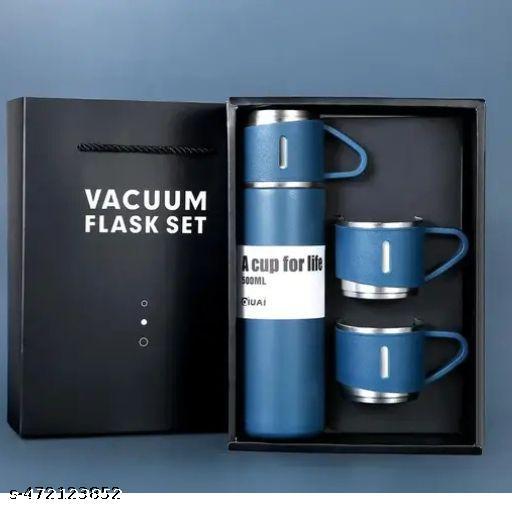 Picture of 3 in 1 Vacuum Insulated Thermal Flask Set With Cup Set by Kitchen Zone BD - Multicolor - Int: One size