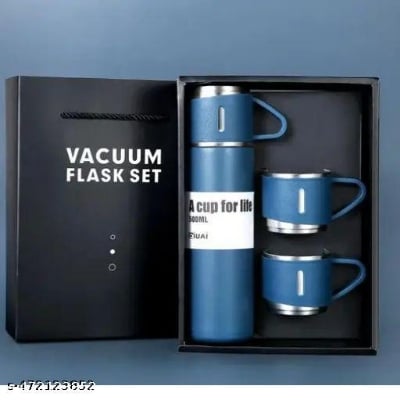 Picture of 3 in 1 Vacuum Insulated Thermal Flask Set With Cup Set by Kitchen Zone BD - Multicolor - Int: One size