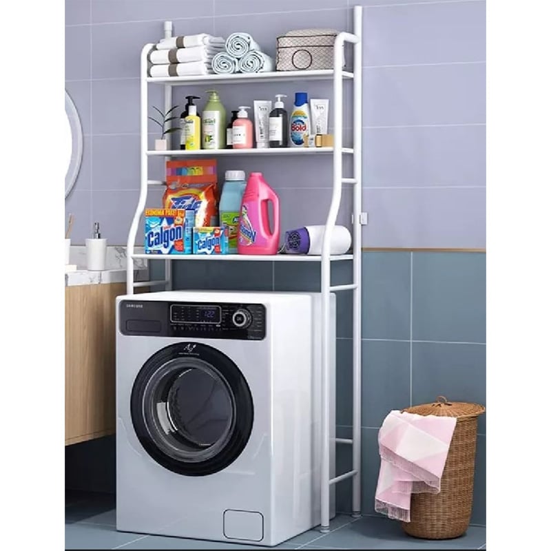 Picture of Bathroom Storage Rack 3 Layers Floor Type Toilet Stand Bathroom Cabinet Tower Shelf Space Saver Washing Machine Storage Racks