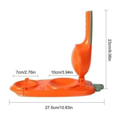 Picture of 2 in 1 Plastic Manual Dumpling Momo Maker Molds Dough Dumpling Press Tool Chinese Jiaozi Mold Cooking Wrapper Dumpling Maker Kitchen Tools - Multicolor - Int: One size