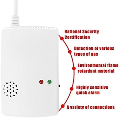 Picture of Alarm Device Sensor System Leakage Detector Detection Monitor Generic Household Gas LPG - White - Int: One size