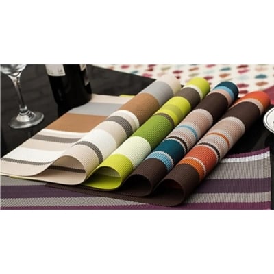 Picture of 6 Pcs Placemat Fashion PVC Dining Table Mat Plate Pads Bowl Pad Coasters Table Cloth Pad Mats