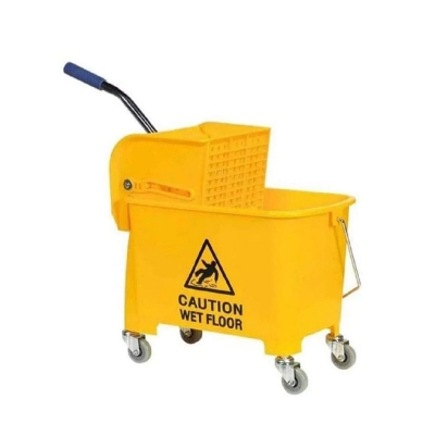 Picture of Wholesale yellow single bucket plastic cleaning commercial mop bucket floor cleaning