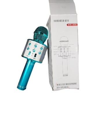 Picture of New Model Portable Multi-function Wireless Microphone Karaoke KTV Player Handheld Condenser with Bluetooth Speaker - Microphone - Multicolor - Int: One size