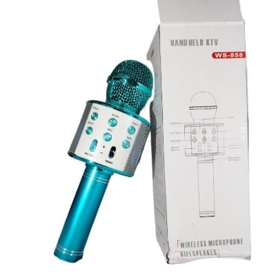 Picture of 2024-TUXUN Q7 Portable Multi-function Wireless Microphone Karaoke KTV Player Handheld Condenser with Bluetooth Speaker - Microphone - Multicolor - Int: One size