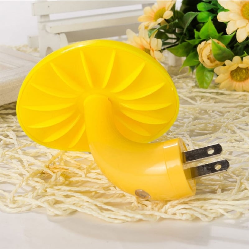 Picture of Warm Mushroom LED Night Light Room Decor EU Plug Light-control Sensor Wall Socket Lamp Light Home Bedroom Decoration