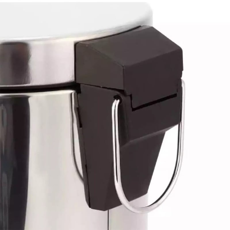 Picture of Rubbish Bin 5L Household Stainless Steel Step Pedal Trash Can Dustbin Garbage Container -Mop