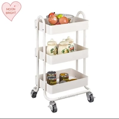 Picture of Premium 3-Layer Multi-Purpose Movable Storage Trolley – Steel Utility Cart