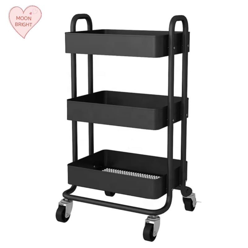Picture of Premium 3-Layer Multi-Purpose Movable Storage Trolley – Steel Utility Cart