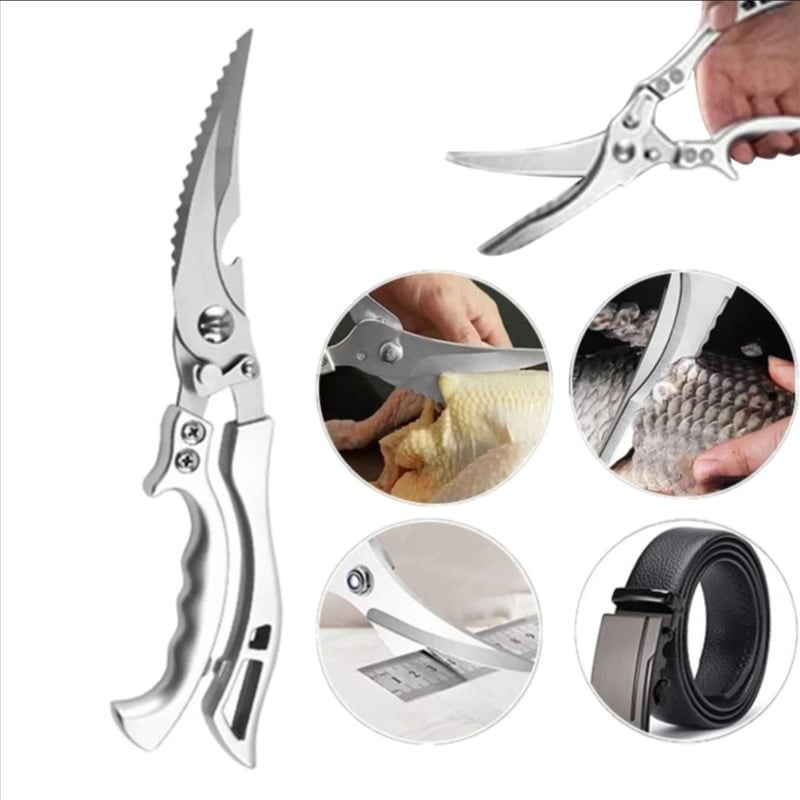 Picture of Multi-Purpose Stainless Steel Kitchen Scissors for Fish, Meat & Chicken Cutting