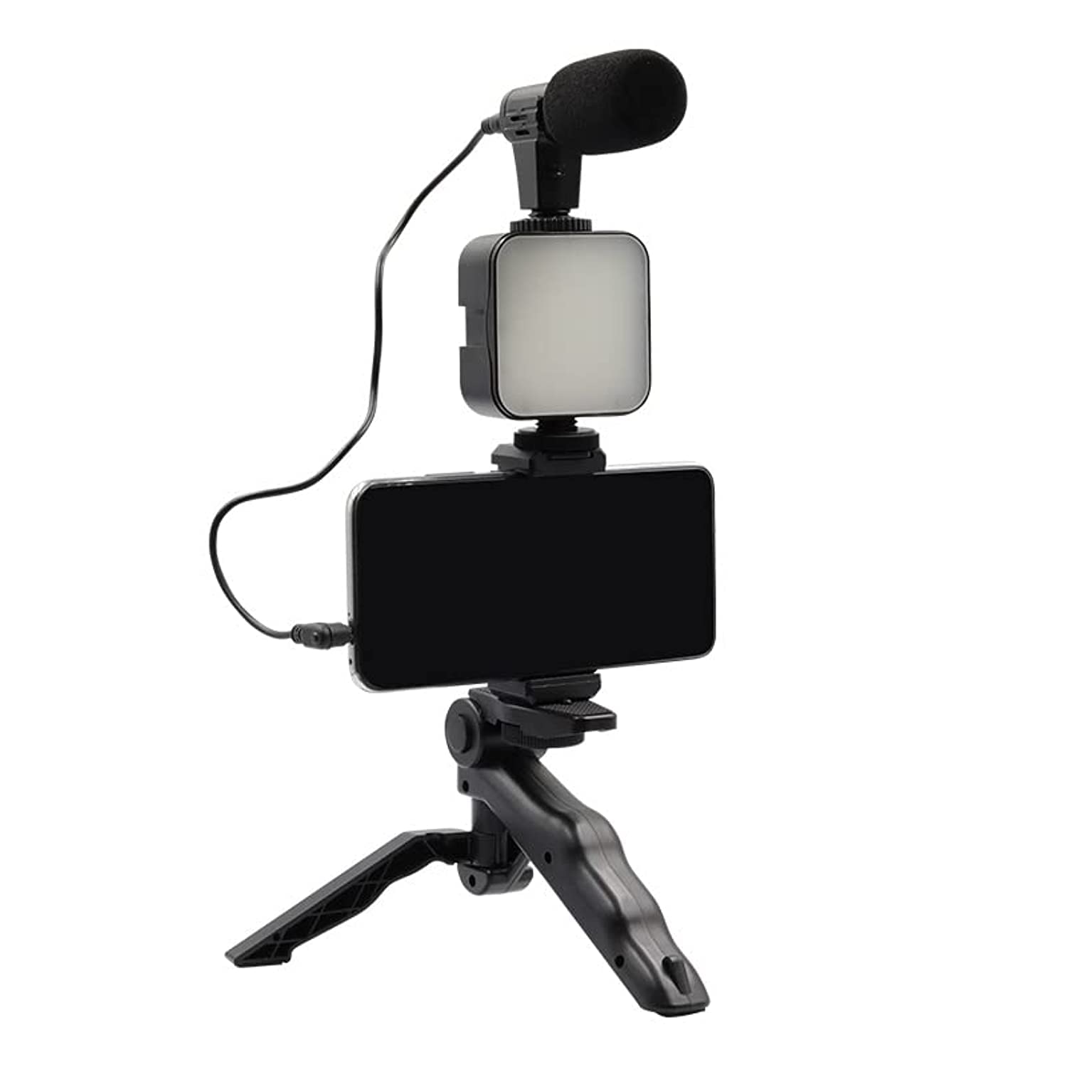 Picture of AY-49 remote control Video Kits Microphone LED Fill Light Mini Tripod - Black - Int: One size