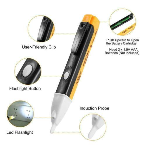 Picture of Voltage Meter AC DC Detector-Electric Test Pencil 90V to 1000V - Yellow - Int: One size