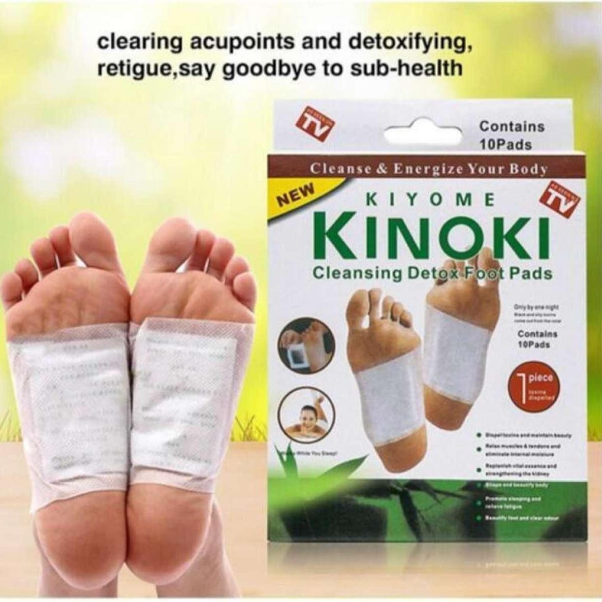 Picture of Kinoki Cleansing Detox Foot Pad - 10 Pads - White - Int: One size