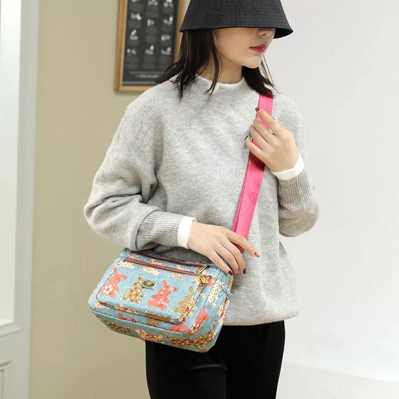 Picture of Korean Sports Travel Shoulder Bag (Sky Colour) - Light blue - Int: One size