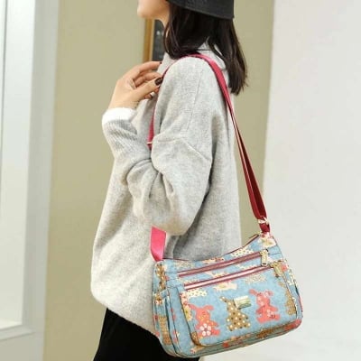 Picture of Korean Sports Travel Shoulder Bag (Sky Colour) - Light blue - Int: One size