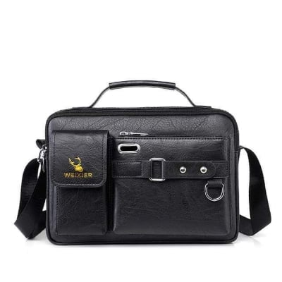 Picture of Men's Pu Leather Shoulder Bag (Black Color ) - Black - Int: One size