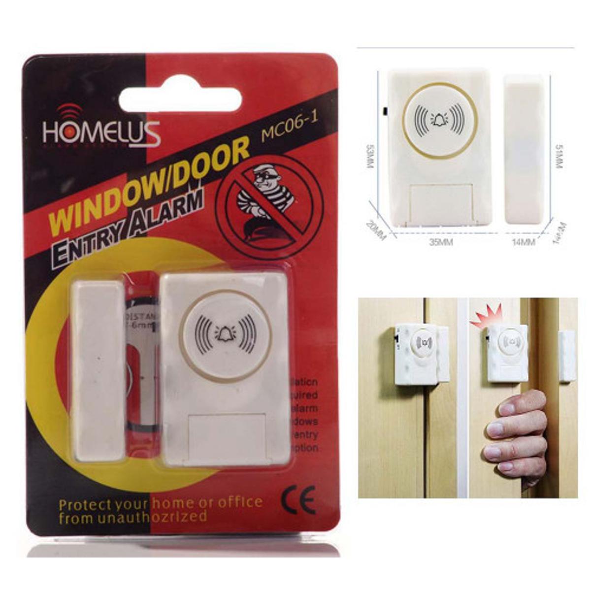 Picture of Entry Window Door Alarm Wireless Sensor Security System (White) Outre Mc06-1 - White - Int: One size