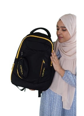 Picture of LOUPHIN JOINT BELT CONIN PURSE WATERPROFF PARASUT FABRICS BAG FOR MAN -Women- School bag Backpack - Black - Int: One size