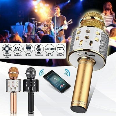 Picture of Wireless Bluetooth Microphone Speaker New Karaoke - Multicolor - Int: One size