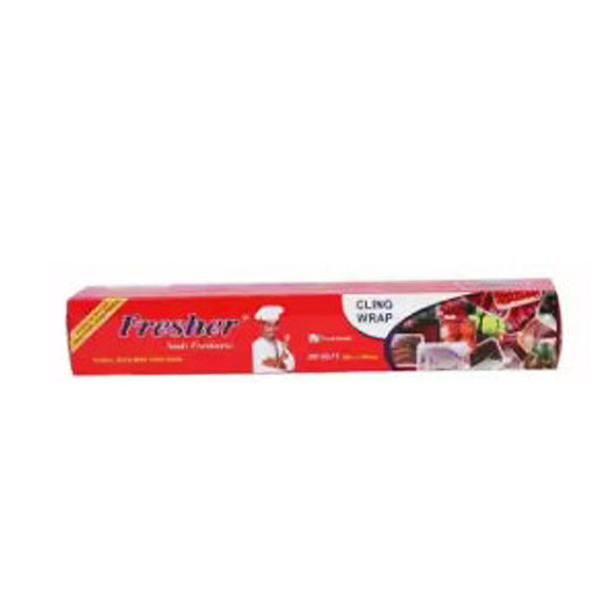 Picture of New 2024-Fresher Plastic Stretch Wrap Clear Cling Food Grade PE Vinyl Film Plastic Wrapping Paper Roll 60 meter Ideal food Wrapping paper for Keeping Food Fresh / Wrapping Roll - Int: One size