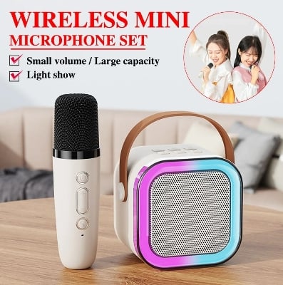 Picture of K12// Speaker High-end Bluetooth Audio Small Home KTV Karaoke Microphone Professional Children's Singing Bluetooth Speaker Column