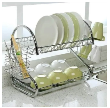 Picture of High-quality High -Quality 2 layer kitchen rack - silver - kitchen rack - Silver - Int: One size