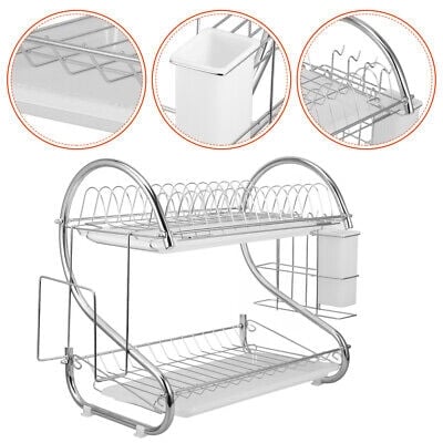 Picture of High-quality High -Quality 2 layer kitchen rack - silver - kitchen rack - Silver - Int: One size